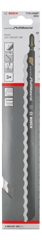 BOSCH 2608667396 / Pilový plátek pro kmitací pily T 1013 AWP / HCS / Délka 250 mm / Rozteč 12 mm / 3 ks