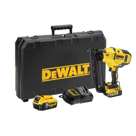DeWalt DCN660P2 / Aku hřebíkovačka / 18V / Délka hřebíku 32-63 mm / Zásobník 110 ks / 2x 5.0 Ah / nabíječka / kufr