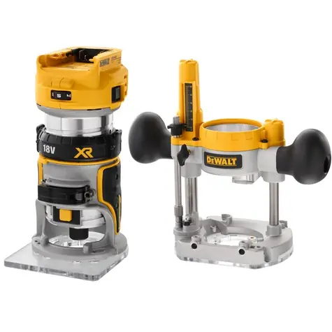 DeWalt DCW604N / Aku ohraňovací frézka / 18V / 16.000-25.500 ot-min / kleština 6-8 mm / zdvih 55 mm / bez aku