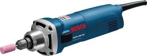BOSCH GGS 28 CE Professional / Přímá bruska / 650W / 10.000-30.000 ot-min / 2x klíč + upínací kleština