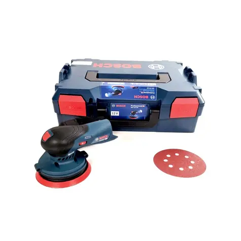 BOSCH GEX 12V-125 Professional / Aku excentrická bruska / 12V / 125mm / bez Aku / L-BOXX / příslušenství