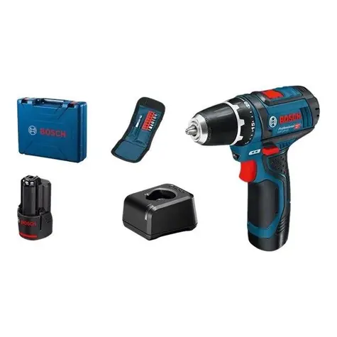 BOSCH GSR 12V-15 Professional / Aku vrtací šroubovák / 12V / 2x2.0Ah / 10mm sklíčidlo / 1300 ot-min / 30 Nm