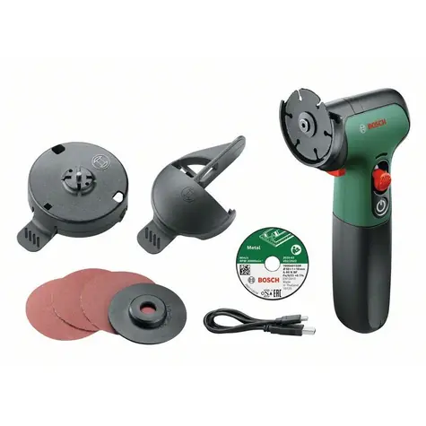 BOSCH EasyCut & Grind 7.2V / Aku úhlová bruska / 7.2V / 50mm / 6.000 ot-min / Integrovaný akumulátor / příslušenství