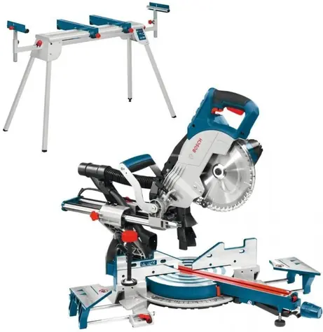 BOSCH GCM 8 SJL + GTA 2600 JK / Sada: Pokosová pila GCM 8 SJL + Pracovní stůl GTA 2600 JK