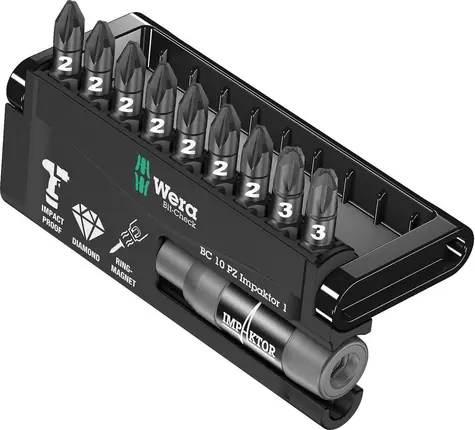 WERA Bit-Check 10 PZ Impaktor 1 / 10 dílný