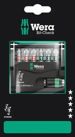 WERA Bit-Check 12 BiTorsion 1 SB / 12 dílný