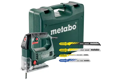 Metabo STEB 65 QUICK Set / Přímočará pila / 450W / Zdvih 18 mm / až 3000 zdvihů-min / Hloubka řezu 65 mm