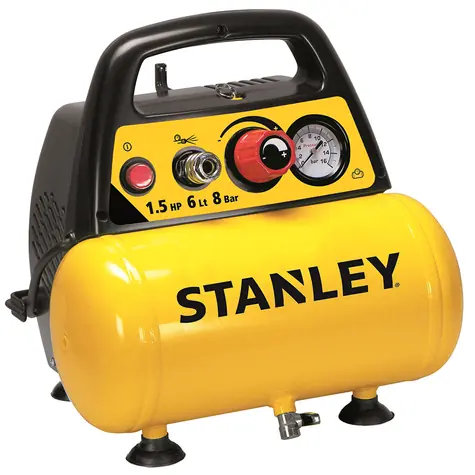 Stanley C6BB304STN071 / Bezolejový kompresor / 1100W / 6L / Tlak 8 bar / 180 L za minutu