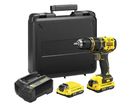 Stanley SFMCD721D2K / Aku vrtačka s příklepem / 18V / 2.100 ot-min / 80 Nm / 2x 2.0Ah
