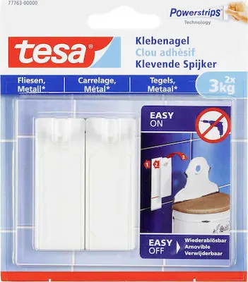 Tesa Powerstrips® 77763 Nalepovací hřebík na dlažbu a kov / Nosnost 3 kg