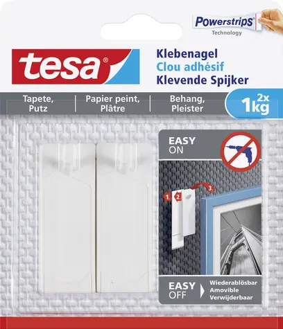 Tesa Powerstrips® 77773 Nalepovací hřebík na tapety a omítku / Nosnost 1 kg