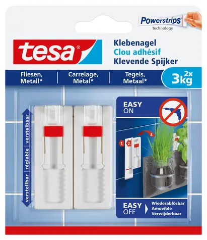 Tesa Powerstrips® 77764 Nalepovací hřebík na dlažbu a kov / Nosnost 3 kg
