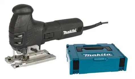 Makita 4351FCTJB černá / Přímočará pila s regulací předkyvem a světlem / Zdvih: 26mm / 720W / systainer 
