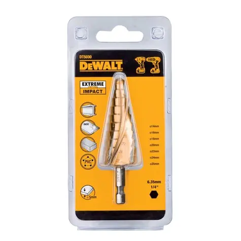 DeWalt DT5030 / Stupňovitý vrták do kovu / Průměr 14 - 25 mm 