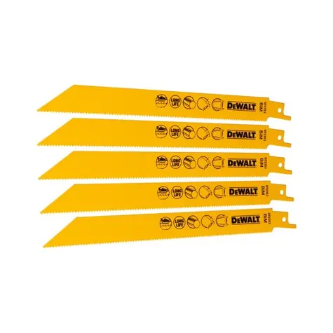 DeWalt DT2353 / Bimetalové pilové listy / na kov & plech & trubky a profily 3-8mm / Délka čepele 203 mm / 5ks