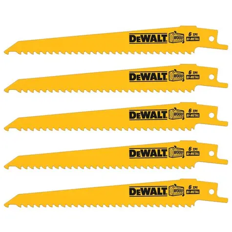 DeWalt DT2359 / Bimetalové pilové listy / na dřevo s hřebíky / Délka čepele 152 mm / 5ks