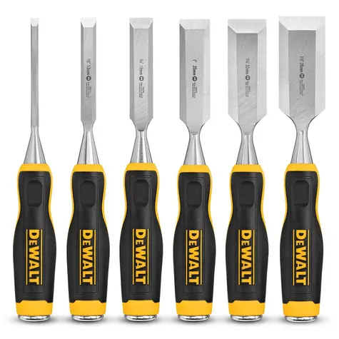 DeWalt DWHT16852-9 Sada 6ks dlát / Šířky čepele: 6 & 13 & 19 & 25 & 32 & 38 mm