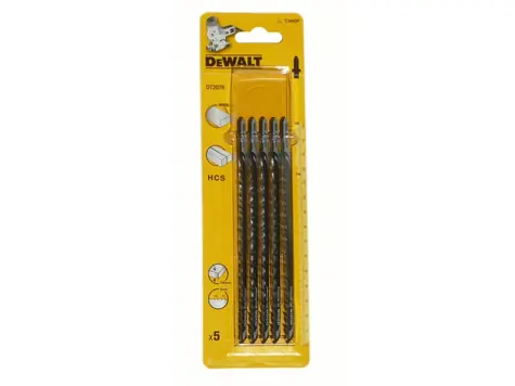 DeWalt DT2076 / Sada 5 ks pilových listů HCS / pro přímočaré pily
