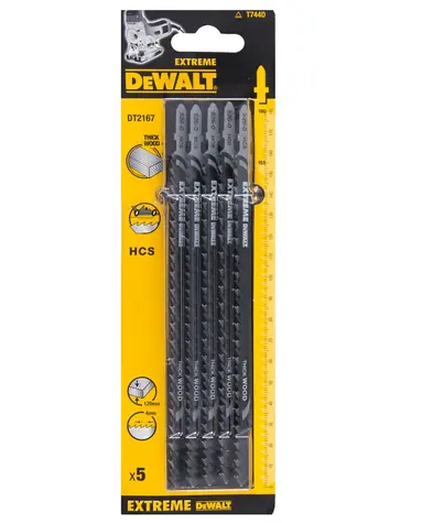 DeWalt DT2167 / Sada 5 ks pilových listů HCS / pro přímočaré pily