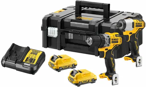 DeWalt DCK2110L2T / Aku vrtačka DCD701 + Aku rázový utahovák DCF801 / 2x Aku 3.0Ah / kufr / nabíječka