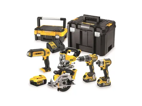 DeWalt DCK551P3T / Aku sada DeWalt DCD796 + DCF887 + DCS391 + DCS331 + DCL050 / 3x Aku 5.0Ah / 2x kufr / nabíječka