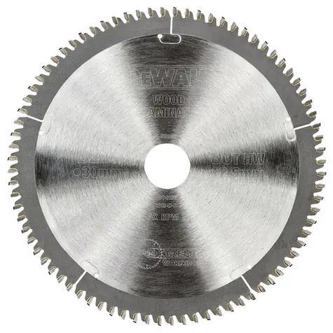 DeWalt DT4286 / Pilový kotouč pro kotoučové pily / Průměr 216x30 mm / Šířka řezu 2.6 mm / Počet zubů 80