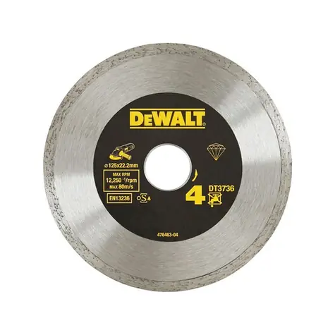 DeWalt DT3736 / Diamantový kotouč na dlaždice / Průměr 125x22.2 mm