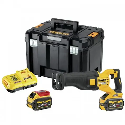 DeWalt DCS389X2 / Aku pila ocaska / 54V / 3.000 zdvihů-min / 2x Aku 9.0 Ah / nabíječka / kufr