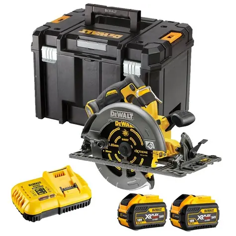 DeWalt DCS579X2 / Aku kotoučová pila / 54 V / kotouč 190mm / 2x 9.0Ah / nabíječka / kufr