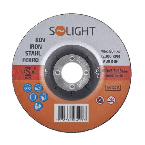Solight brusný kotouč na ocel 100 x 2.5 x 16 mm