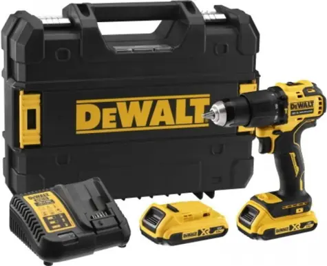DeWalt DCD709S2T / Aku příklepová vrtačka / 18V XR / 2x 1.5 Ah / 65 Nm / nabíječka / kufr