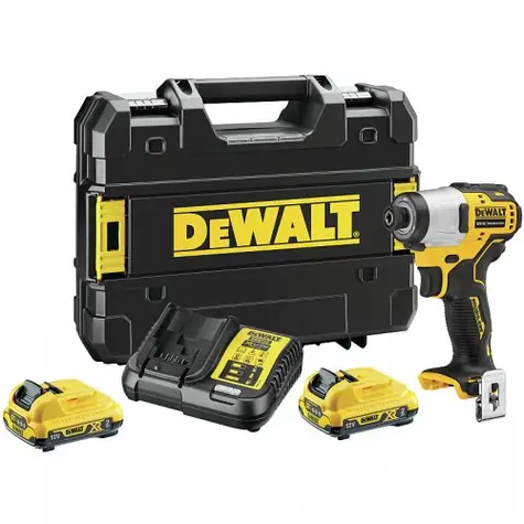 DeWalt DCF801D2 / Aku rázový utahovák / 12V / Upínání: 1/4