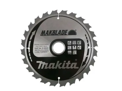 Makita B-08903 / pilový kotouč na dřevo / průměr 216 x 30mm / počet zubů 24