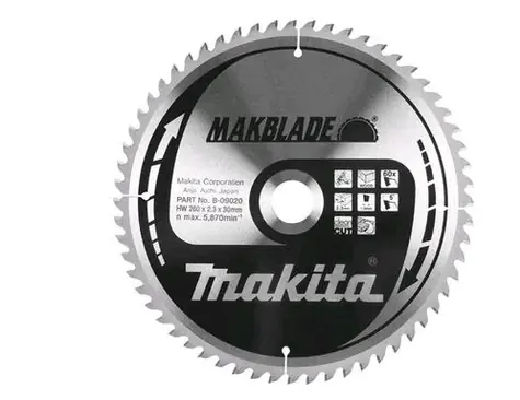 Makita B-09020 / pilový kotouč na dřevo / průměr 260 x 30mm / počet zubů 60