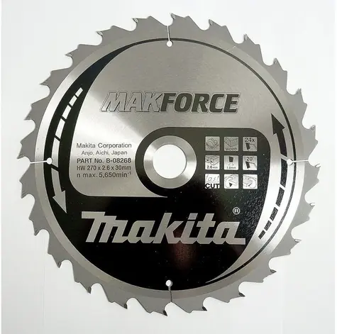 Makita B-08268 / pilový kotouč na dřevo / průměr 270 x 30mm / počet zubů 24