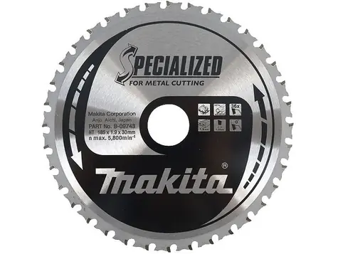 Makita B-09743 / pilový kotouč na kov / průměr 185 x 30mm  / počet zubů 36
