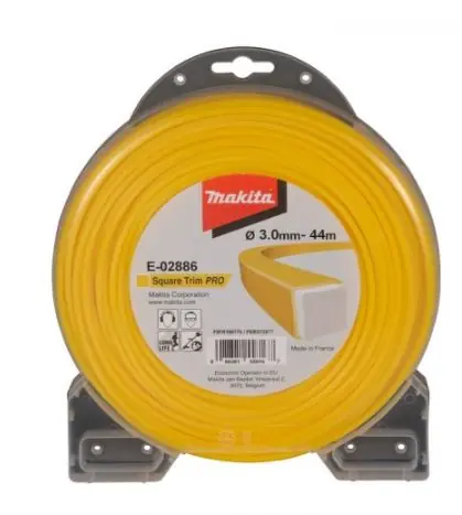 Makita E-02886 - struna nylonová Pro 3.0mm hranatá žlutá / 44m