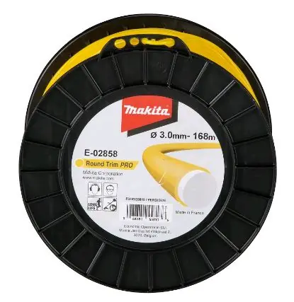 Makita E-02858 - struna nylonová Pro 3.0mm kulatá žlutá / 168 m