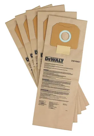 DeWalt DWV9401 / Papírové sáčky na prach pro D27901/DWV902 / 5 ks