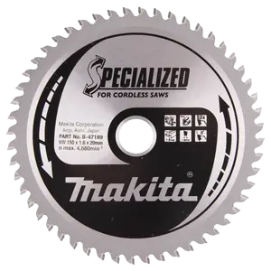 Makita B-47189 / pilový kotouč / průměr 150 x 20mm / počet zubů 60
