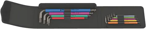 WERA 950/9 Hex-Plus Multicolour Imperial 1 Sada zástrčných klíčů / palcová / BlackLaser / 9 dílný