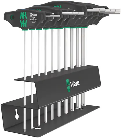 WERA 454/10 HF Set Imperial 2 / sada šroubováků s příčnou rukojetí Hex-Plus s přidržovací funkcí / palcové / 10 dílný