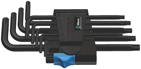 WERA 967/9 TX HF 1F Sada zástrčných klíčů s přidržovací funkcí / BlackLaser / 9 dílný