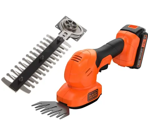 Black&Decker BDBCSS18B / Aku nůžky na trávu a keře / 18V / 1.3Ah / Záběr 100 mm 