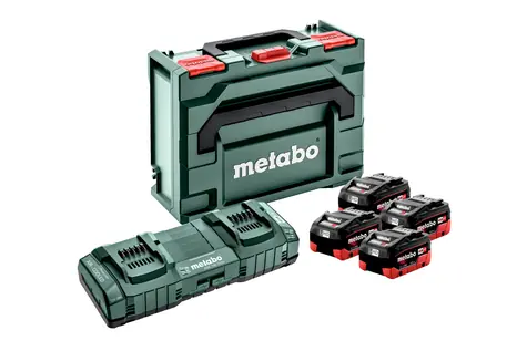 Metabo 685135000 Sada nabíječka ASC 145 DUO + 4x baterie + Box / 18V / 4x8Ah / Li-HD / MetaBOX 145