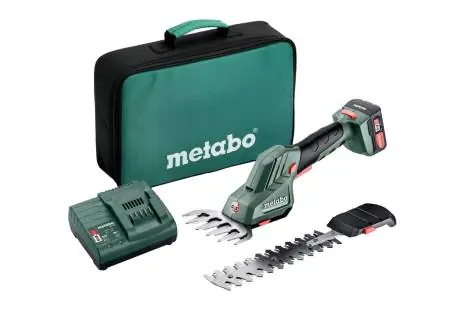 Metabo Powerrmaxx SGS 12 Q / Aku Nůžky na keře a trávu / 12V / Li-Ion / 1x 2Ah aku / Brašna & nabíječka