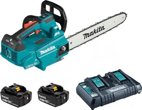 Makita DUC356PT2B / Aku řetězová pila / Délka lišty 35 cm / Šířka drážky 1.3 mm / 2x 5.0 Ah 