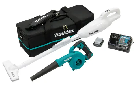 Makita CLX245SAX1/ Aku ofukovač UB100 & vysavač CL108FDZW / 12V / 2.0 Ah