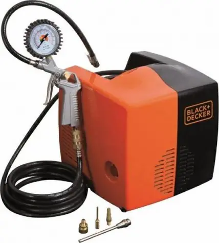 Black&Decker NU8215340BND701 / Bezolejový kompresor / 1100W / Tlak 8 bar / 180 L za minutu