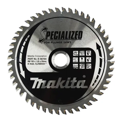 Makita B-56764 Specialized / pilový kotouč / průměr 165 x 20mm / počet zubů 48